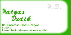 matyas dudik business card